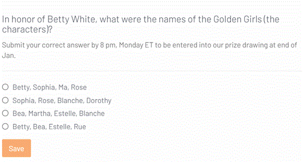 Golden Girls Preview Question
